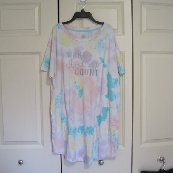 Secret Treasures Multicolor tie dye Sleep Shirt sz S-M - Picture 1 of 8